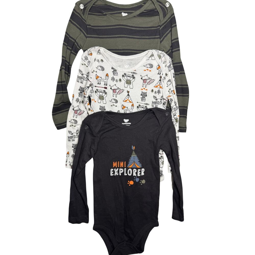 KoalaBaby Long Sleeve Baby Bodysuits Size Babies 18 - 24 Months Set of 3